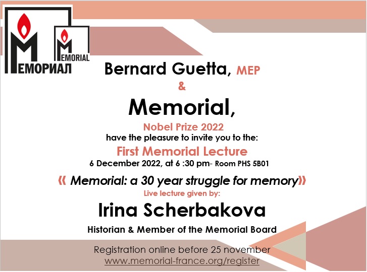 First memorial lecture in the ep – Memorial: a 30-year struggle for memory